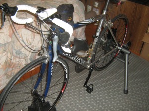 My current cockpit includes Ultralight bike mirror, 1 watt Planet Bike headlight and a wired Sigma 1609 bike computer.
